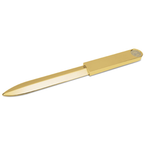 WEB Gold Letter Opener with Gold Medallion (Gift box)