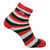 Socks Stripe Heat Seal Scarlet/White/Black