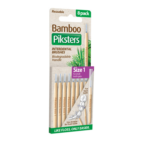 Piksters Bamboo Interdental Brushes 8pk