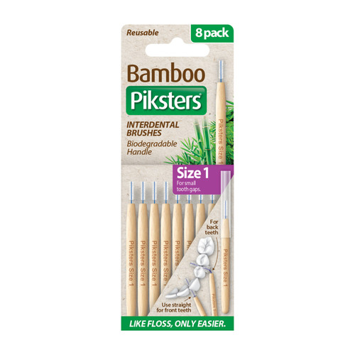 Piksters Bamboo Interdental Brushes 8pk