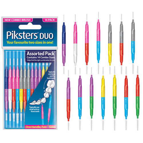 Piksters® DUO Interdental Brushes - Assorted 14pk