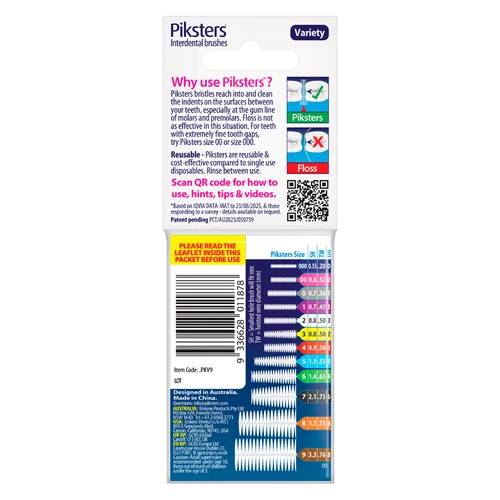 Piksters Interdental Brushes Variety 9pk