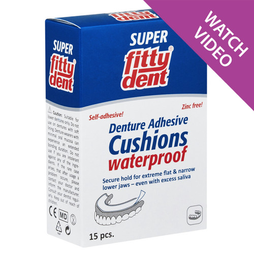 Fittydent Lower Denture Adhesive Cushions 15pk