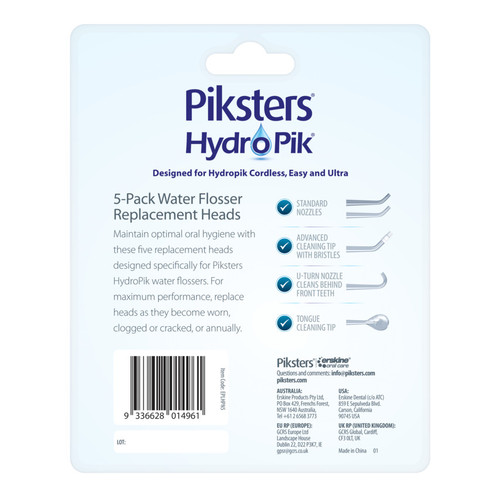Piksters HydroPik Medium Replacement Heads 5pk