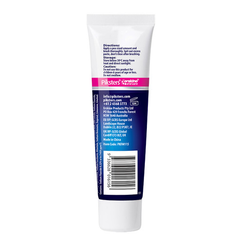 Piksters Toothpaste Freshmint 115g