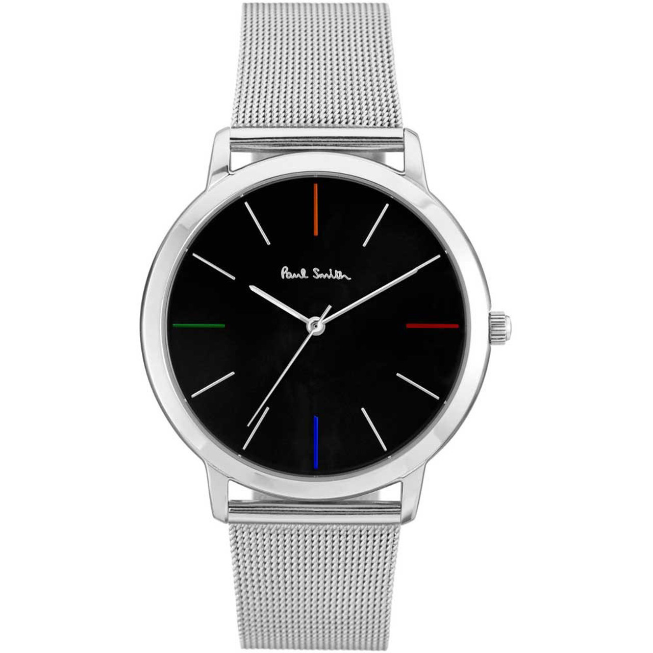 Paul Smith MA Silver Mesh Bracelet Watch P10055