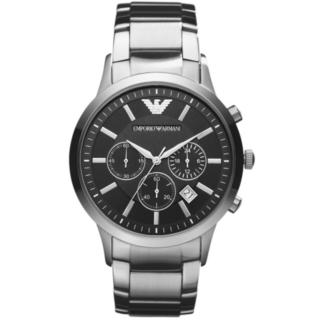 armani watch silver mens