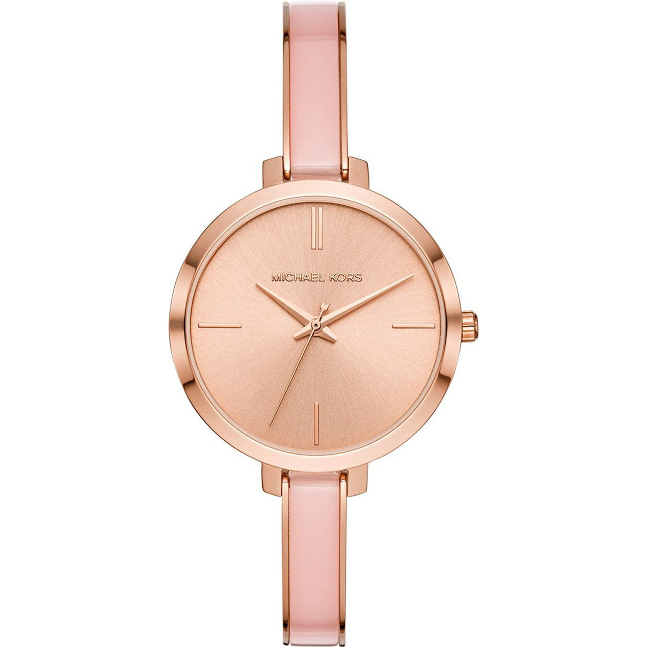 michael kors bangle watch rose gold