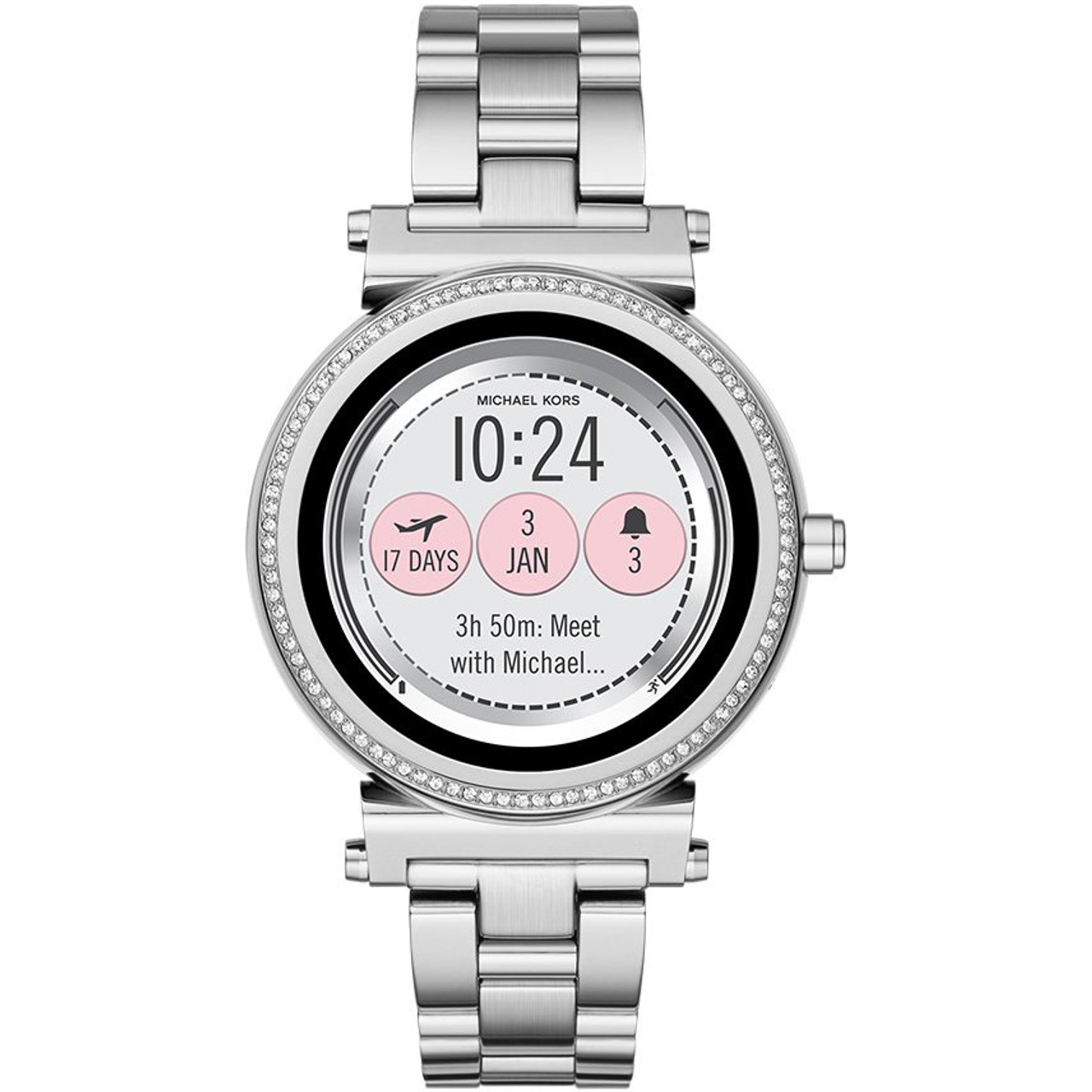 Michael Kors Sofie Pave Smartwatch Silver Watch MKT5020