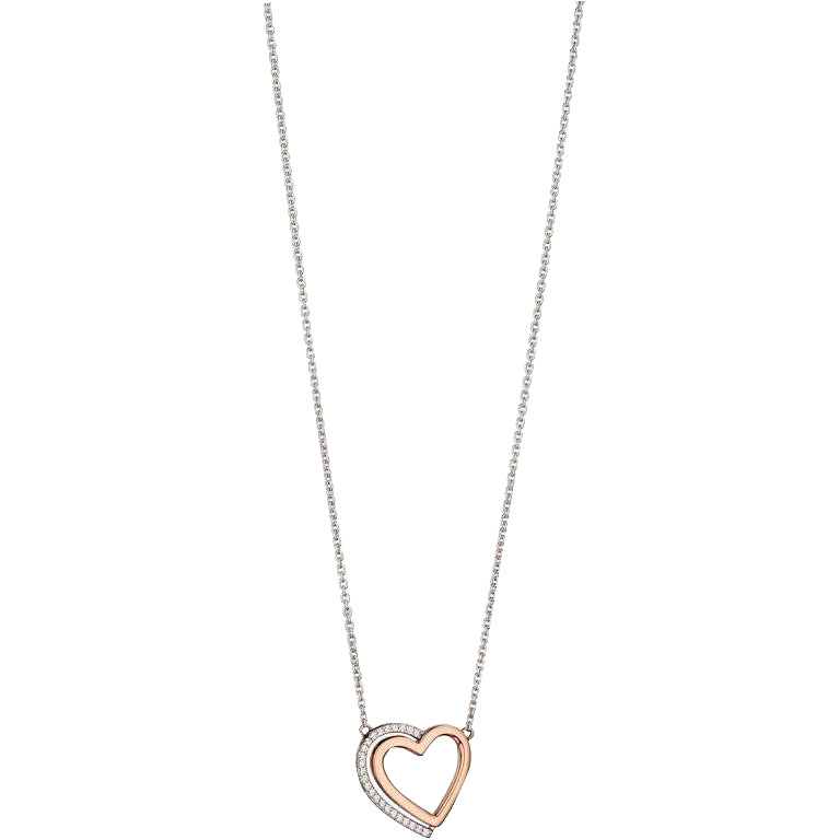 Rose Gold Heart Necklace N4140C