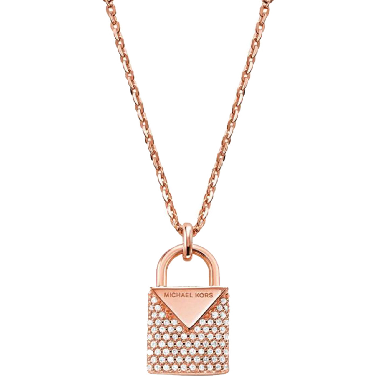 Michael Kors Kors Brilliance Nanogem Necklace Rose Gold