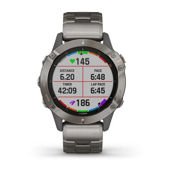 Garmin Fenix 6 Sapphire Titanium Band Watch 010-02158-23