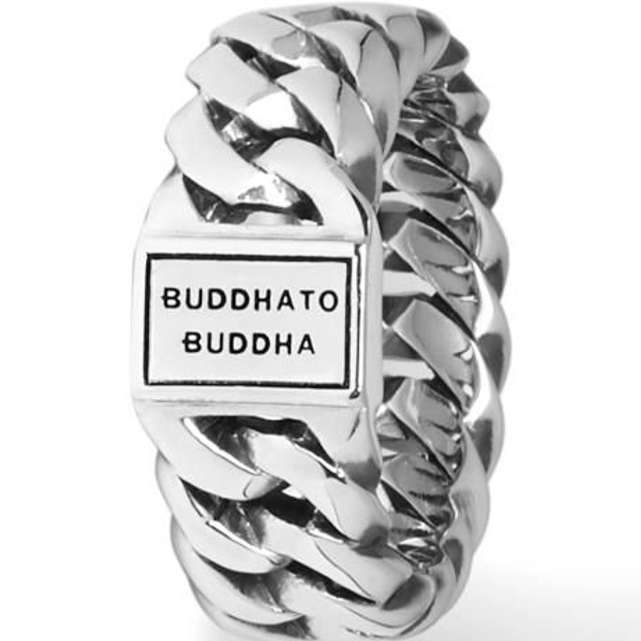 Netto lever contact Buddha to Buddha Chain Small Sterling Silver Size 18 Ring 541