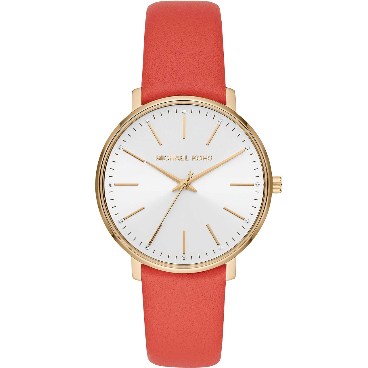 michael kors ladies leather watch