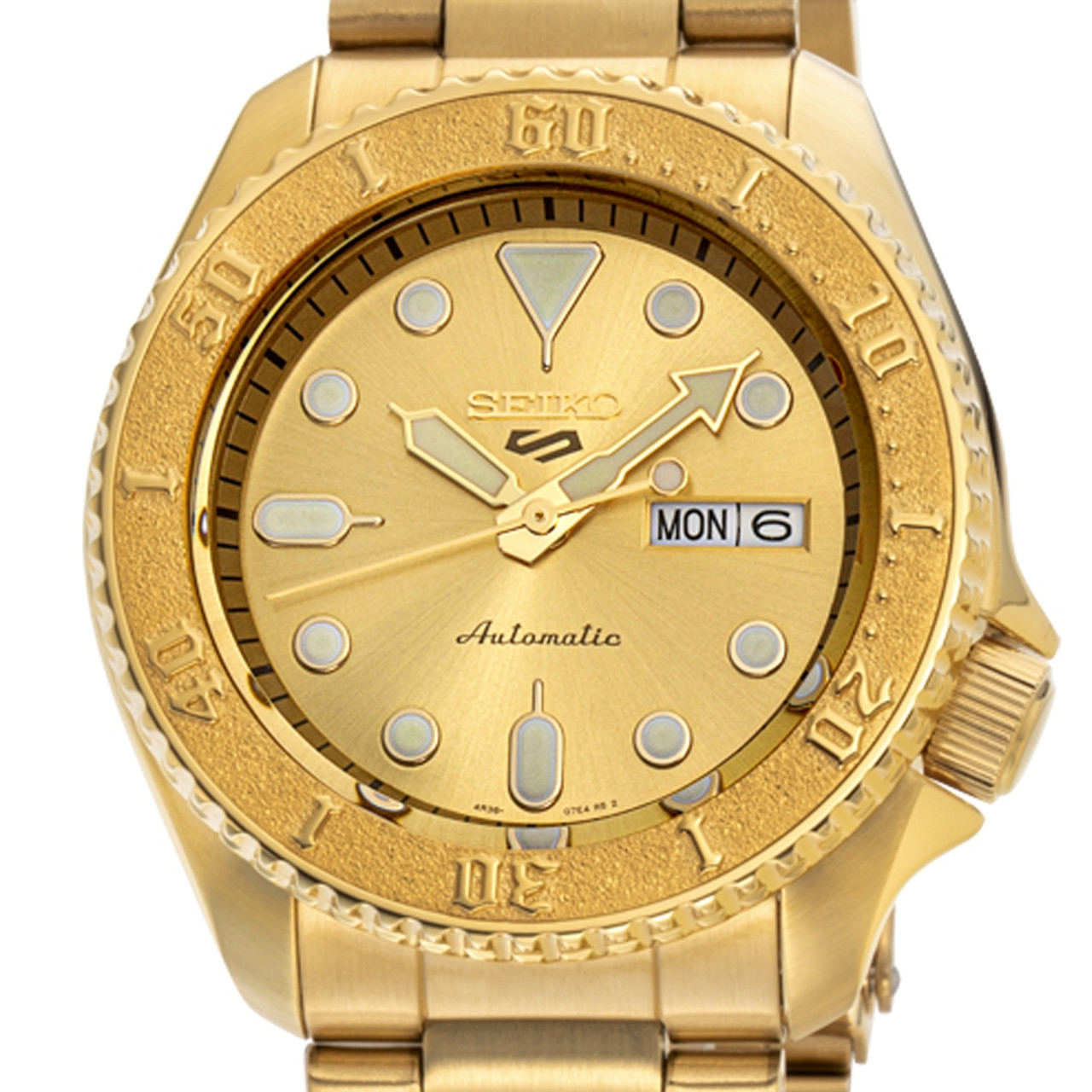Seiko 5 Automatic Gold-Tone Dial Bracelet Watch SRPE74K1