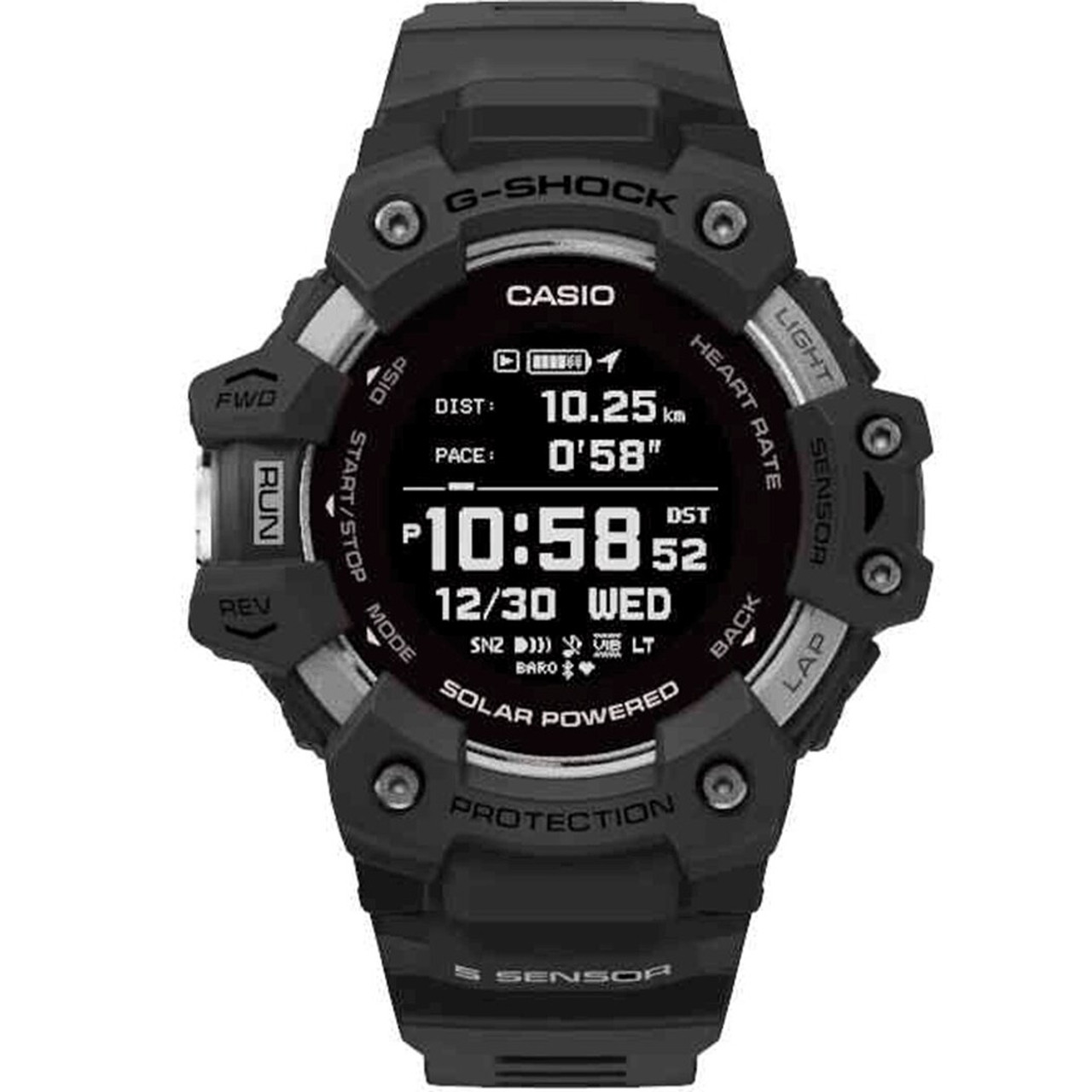 G-Shock Heart Rate Monitor Solar Bluetooth Triple Sensor Black Watch  GBD-H1000-1ER