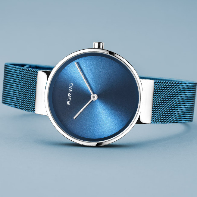 Bering Classic Sapphire Blue Dial Bracelet Watch 14531-308