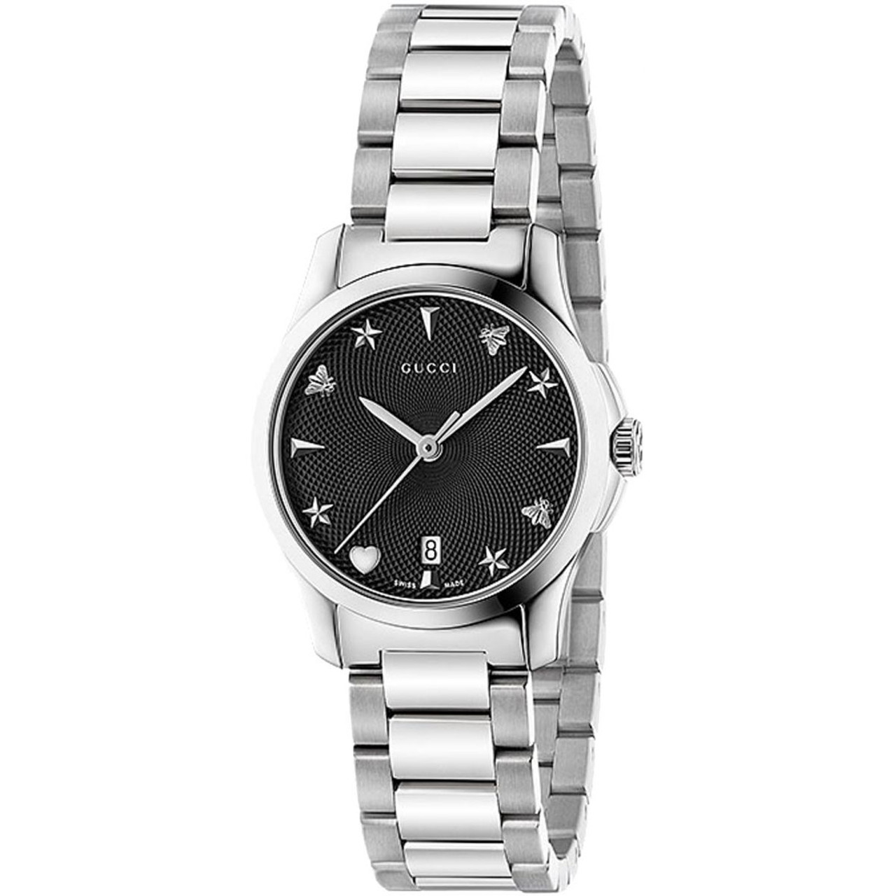 gucci g timeless silver dial bracelet ladies watch