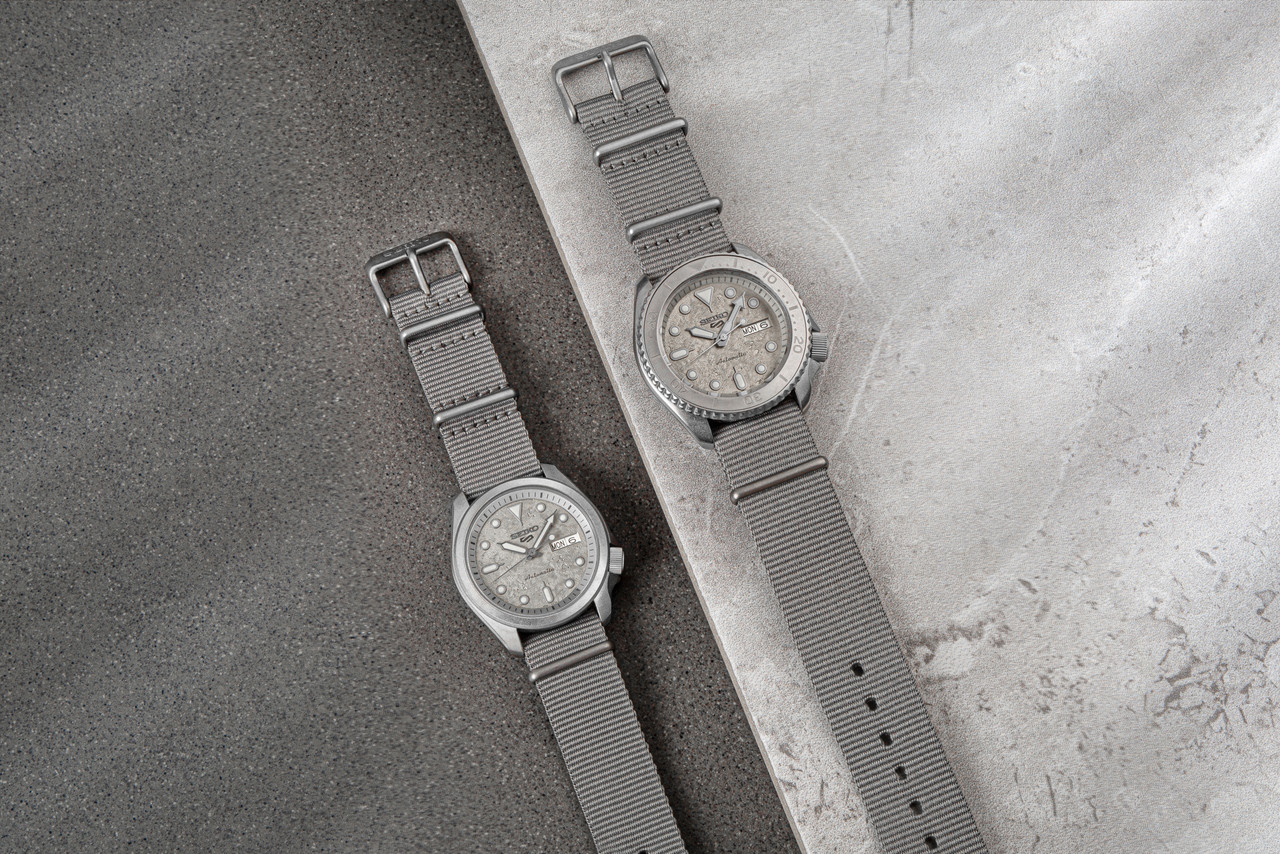 SRPG63K1: Seiko Cement Collection Men's Automatic Day Date Watch