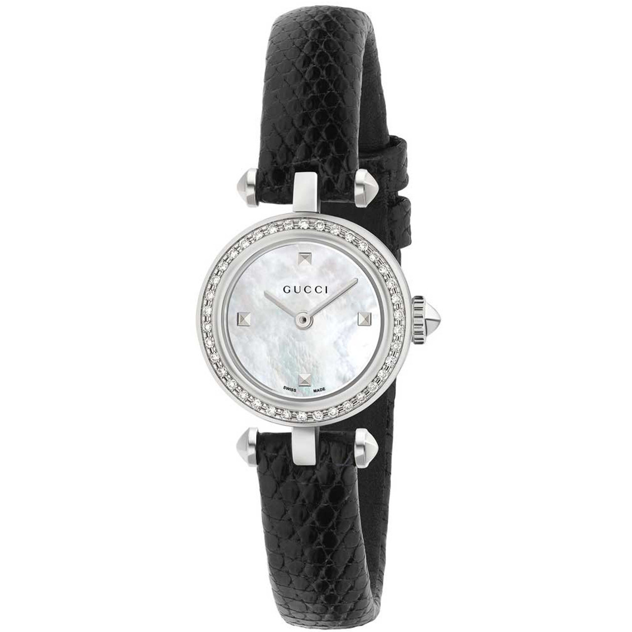 Gucci Diamantissima Sapphire Leather Strap Watch YA141511
