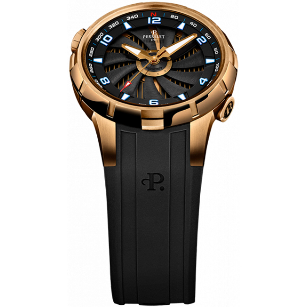 Perrelet Turbine Yacht Diver Automatic Black Bronze Watch A1089 1