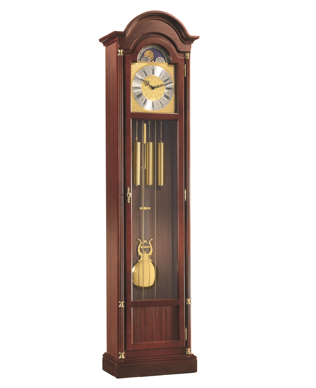 Hermle Grandfather Floor Clock Mechanical Walnut Clock 01079-030451