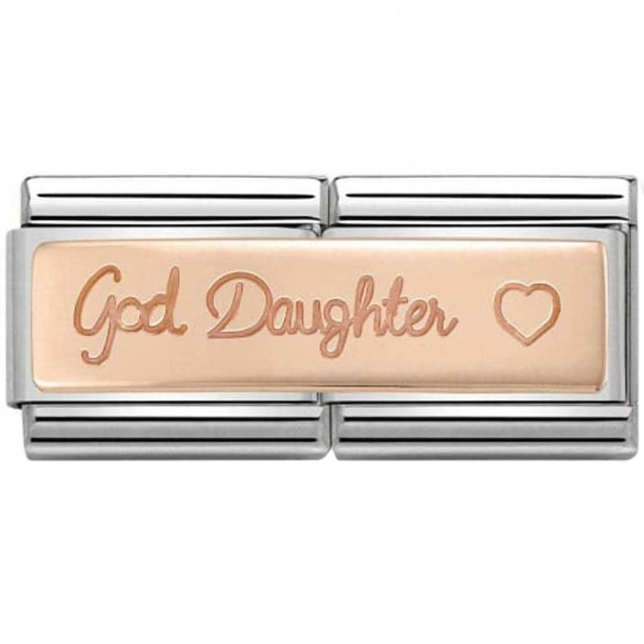 nomination rose gold daughter charm