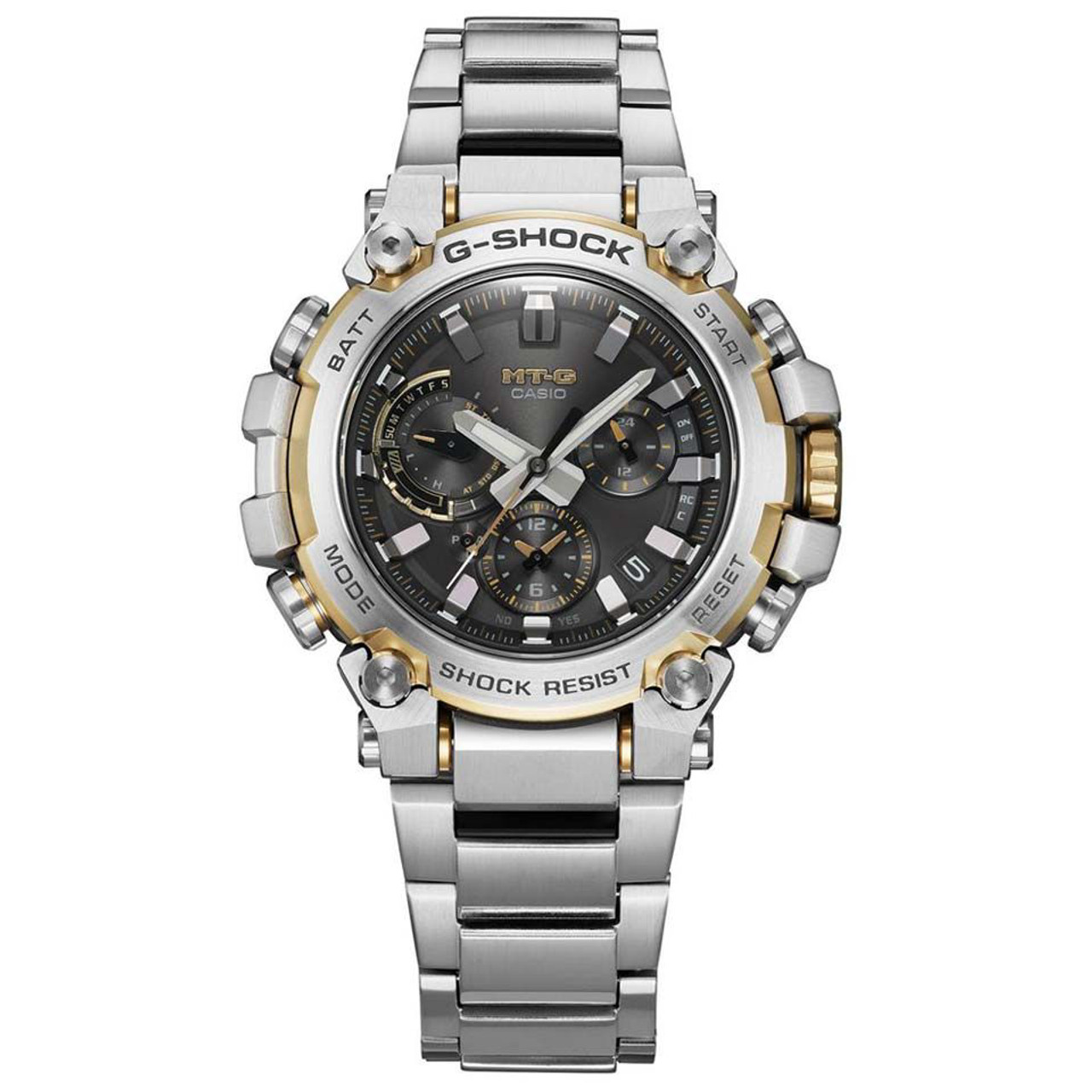 G-Shock MTG Silver and Gold Bluetooth Watch MTG-B3000D-1A9ER