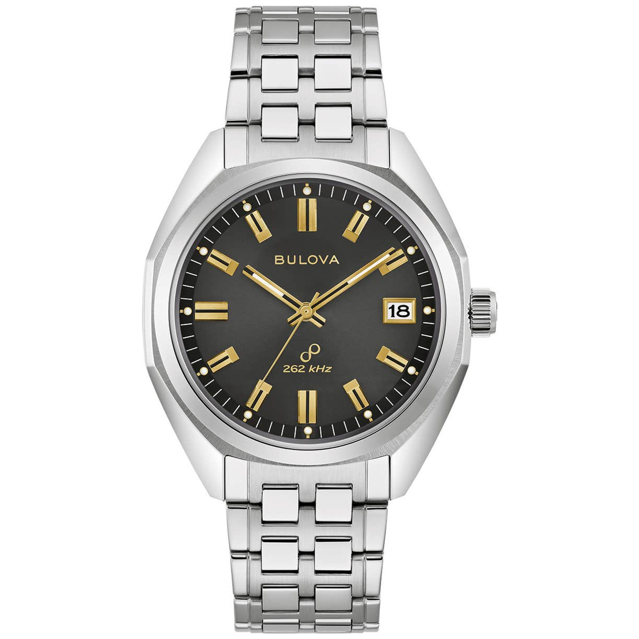 Bulova Jet Star Grey Sunburst Dial Sapphire Watch 96B415