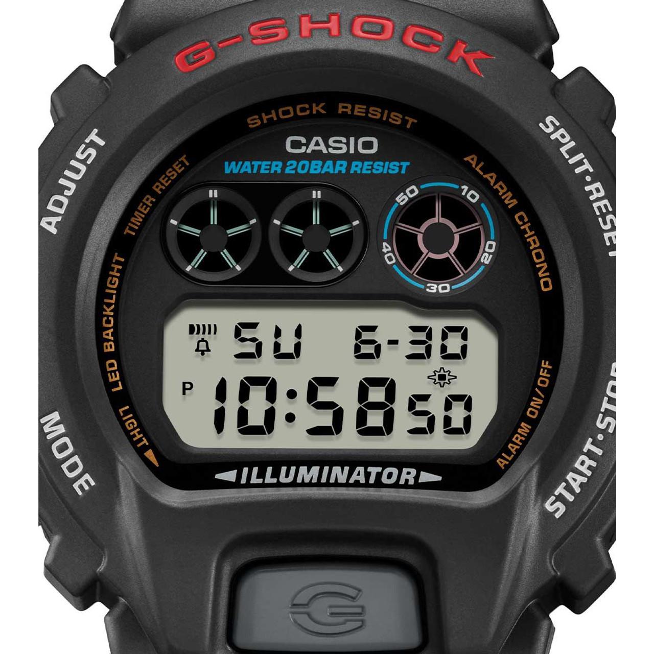 Casio G-Shock Men's Carbon Stopwatch LED Watch DW-6900U-1ER