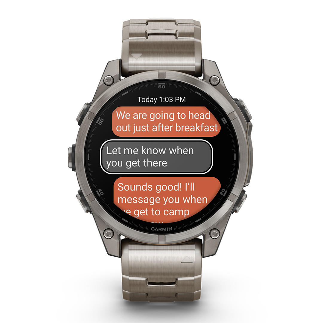 Garmin Fenix 8 Sapphire Titanium Watch AMOLED 47mm Vented Titanium