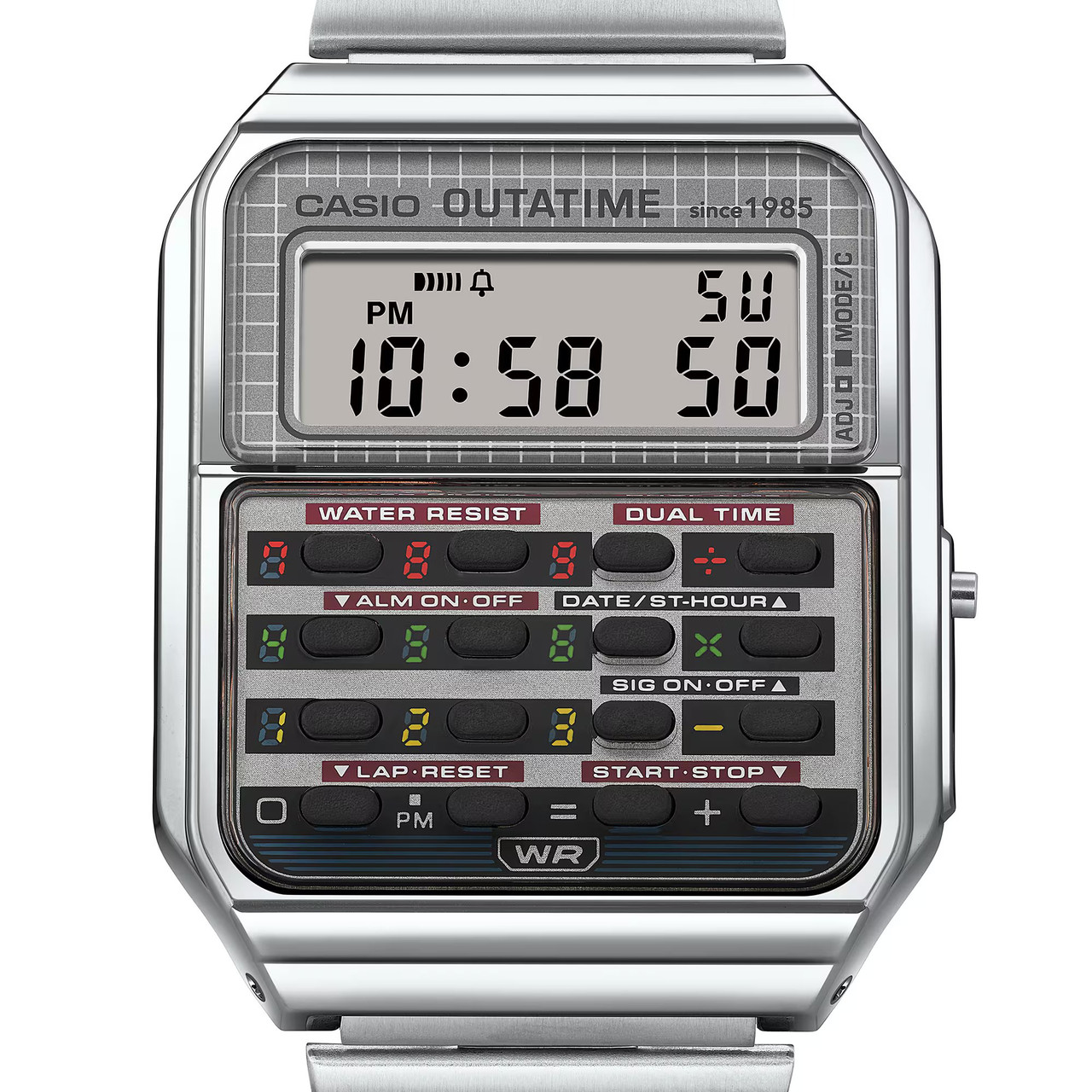 Casio Back to the future Limited Edition Digital Grey Watch CA