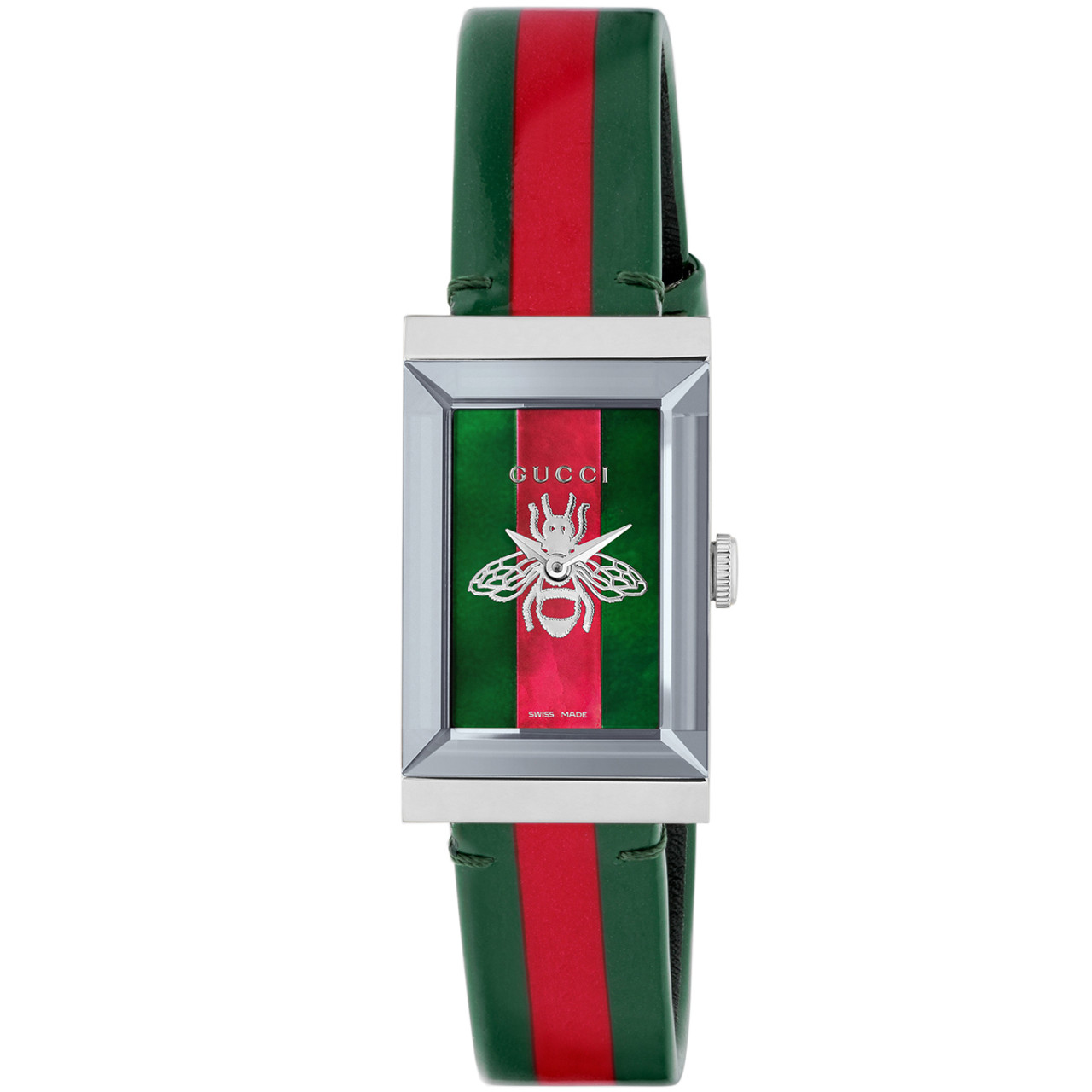 Gucci G-Frame Green And Red Mother of Pearl Dial YA147408