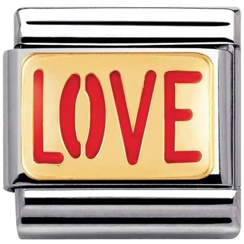 Nomination Ladies Composable Classic 18K Gold Red Enamel Love Charm 030229/12
