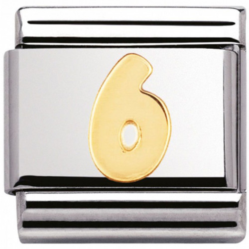 Nomination Ladies Composable Classic 18K Gold Number 6 Charm 030102/06
