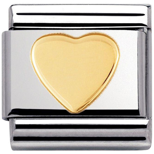 Nomination Ladies Composable Classic 18K Gold Flat Heart Charm 030116/02