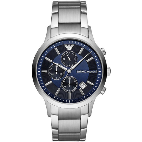 Emporio Armani Blue Dial Silver Bracelet Watch AR11164
