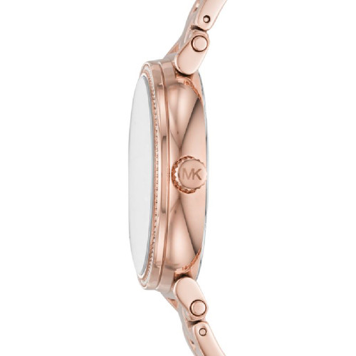 Michael Kors Sofie Ladies Blue Sunray Crystals Dial Rose Gold PVD Bracelet Watch  MK3971