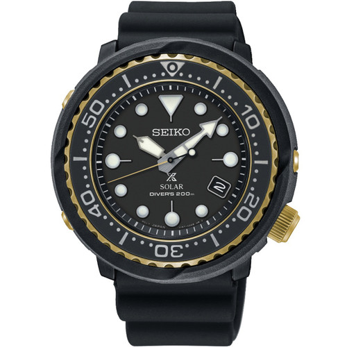 Seiko Prospex Solar Diver's Tuna Silicone Strap Watch SNE498P1
