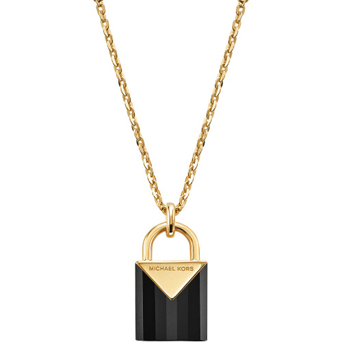 Michael Kors 14K Rose Gold-Plated Sterling Silver Mother of Pearl Lock  Pendant Necklace - iCuracao.com