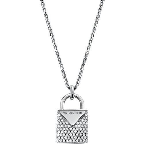 Michael Kors Silver Padlock Necklace MKC1040AN040
