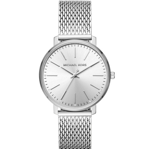 Michael Kors Pyper Pave Crystals Silver Bracelet Watch MK4338