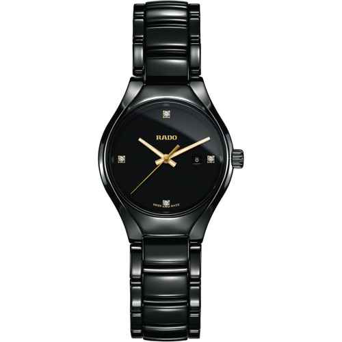 Rado Men's R22828155 Coupole Black Leather Bracelet Watch : Rado:  Amazon.in: Fashion