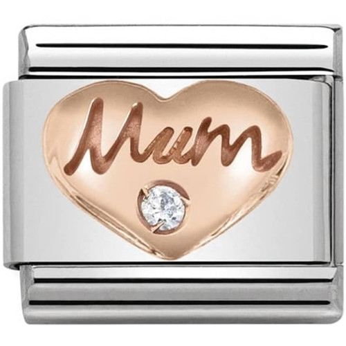 Nomination Cubic Zirconia Mum Heart 
