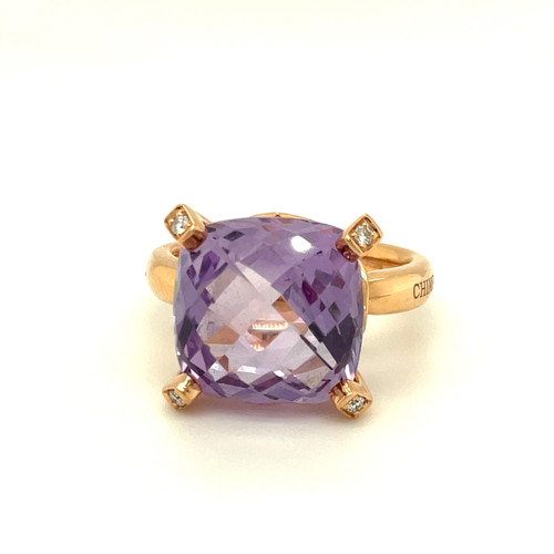Gemstone Jewelry - 1/4 CT Diamond TW & 2 CT TGW Amethyst Ring Set in 14K Pink  Gold GH I2;I3 - Discounts for Veterans, VA employees and their families! |  Veterans Canteen Service