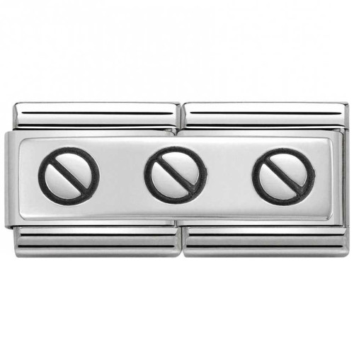 Nomination Ladies Composable Classic Silver 3 Screws Double Charm 330710/02