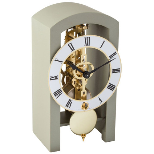 Hermle Mantle Clock 14-Day Skeleton Movement in Grey 23015-D10721