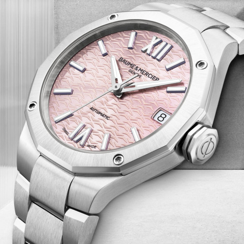 Baume & Mercier Riviera Pink Dial Automatic Watch 10675