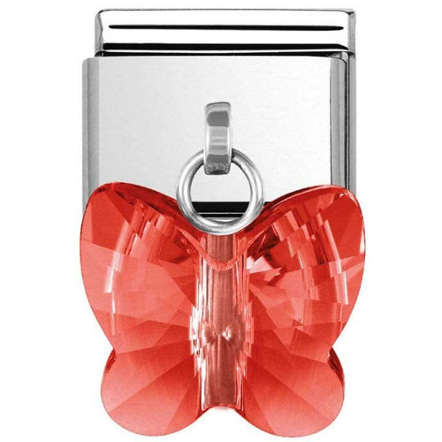 Nomination Ladies Composable Classic Swarovski Elements Red Butterfly Silvershine Charm 030604/22