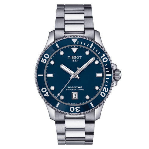 Tissot T-Sport Seastar 1000 Diver's Blue Dial Bracelet Watch T1204101104100